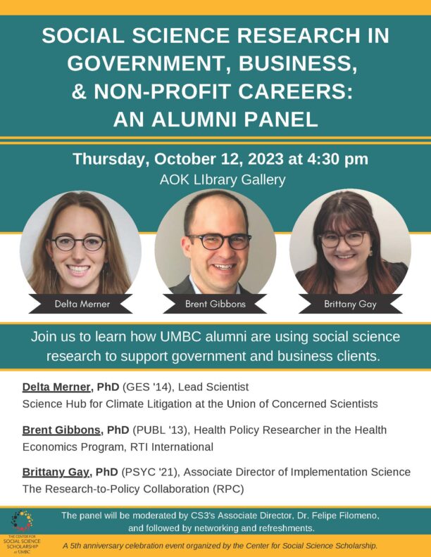 Social Science Research in Government, Business, & Non-Profit Careers: An Alumni Panel