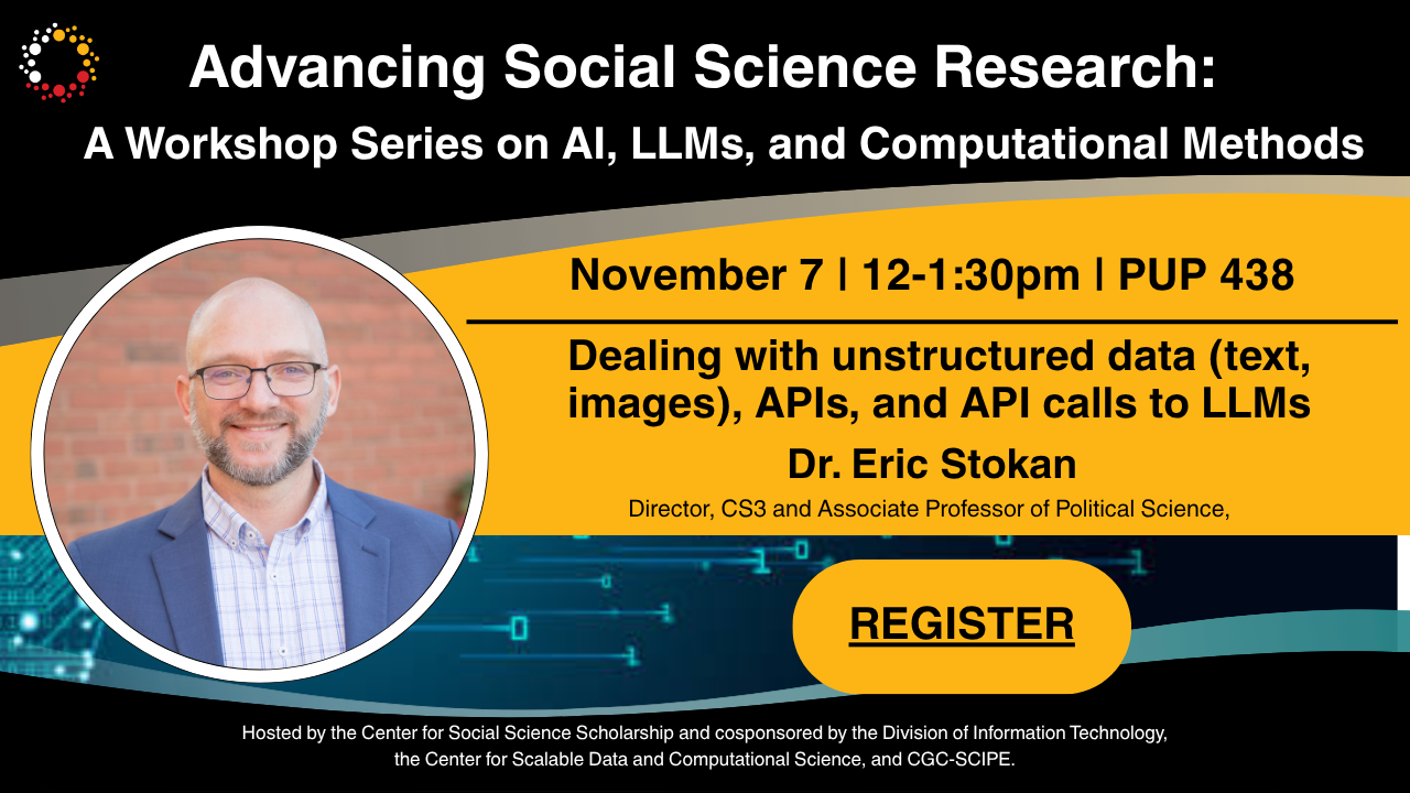 graphic slide with details of event from the text above and a headshot of the speaker.